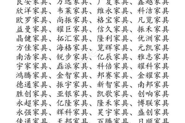 二手家具有限公司起名二手家具生意