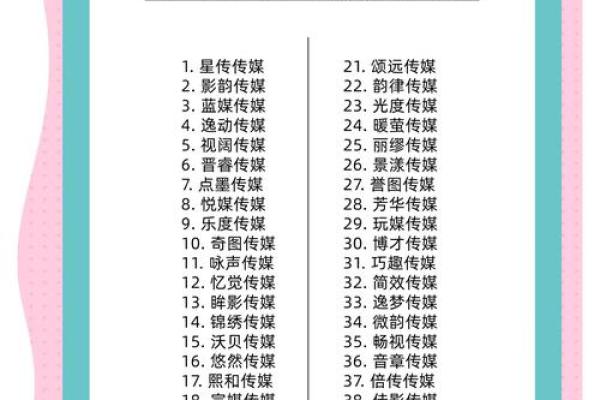 娱乐传媒公司起名四字 娱乐传媒公司名称
